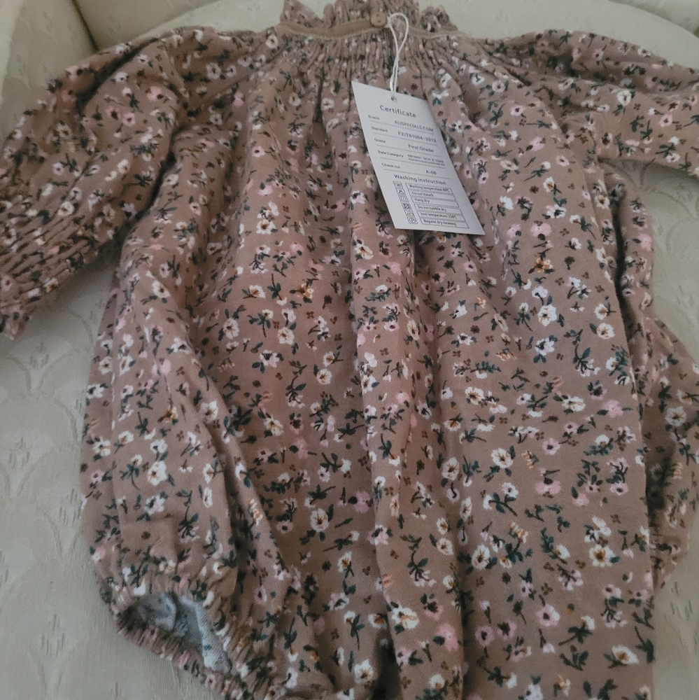 Baby brown long sleeve romper ali specials 9m